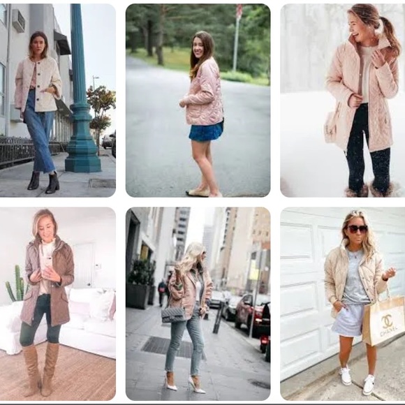 Joie {Anthro} NWT quilted snap closure collared jacket in dusty rose/tan XS - Picture 16 of 16